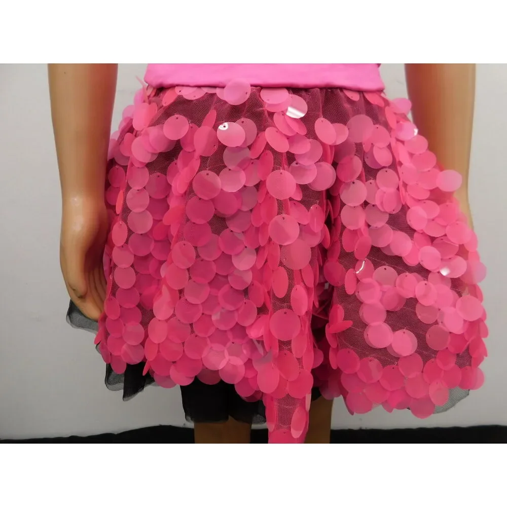 Pre-Owned Dance Costume Weissman 7806 Medium Child Hot Pink Dress Jazz Barbie M